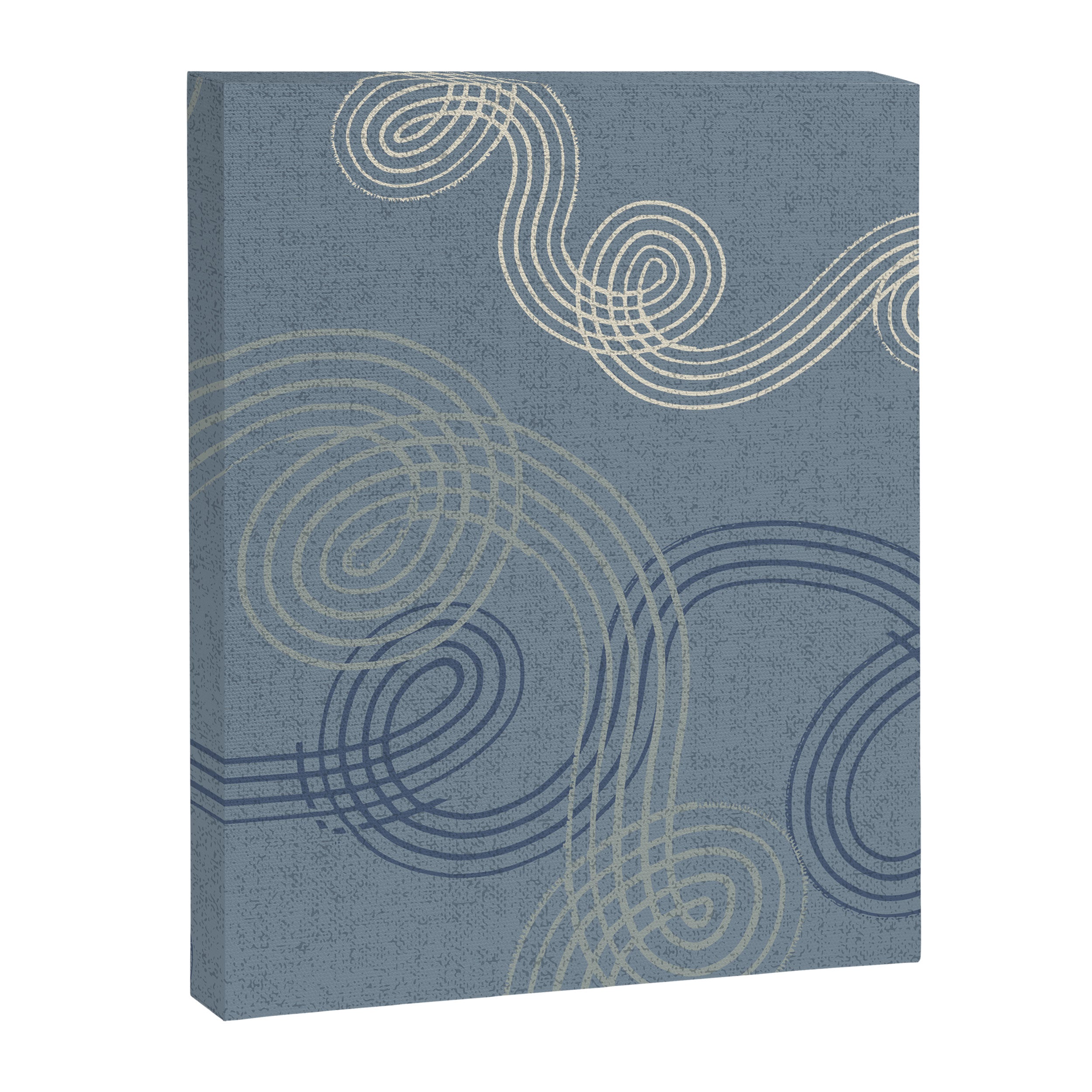 calming essentials loops muted blue Canvas Print Gallery Image 6