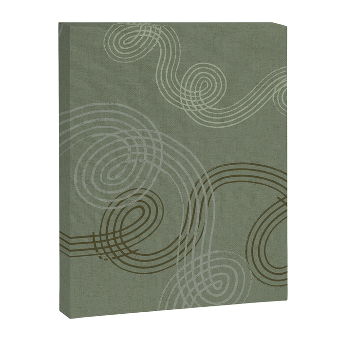 calming essentials loops sage green Canvas Print Gallery Image 1