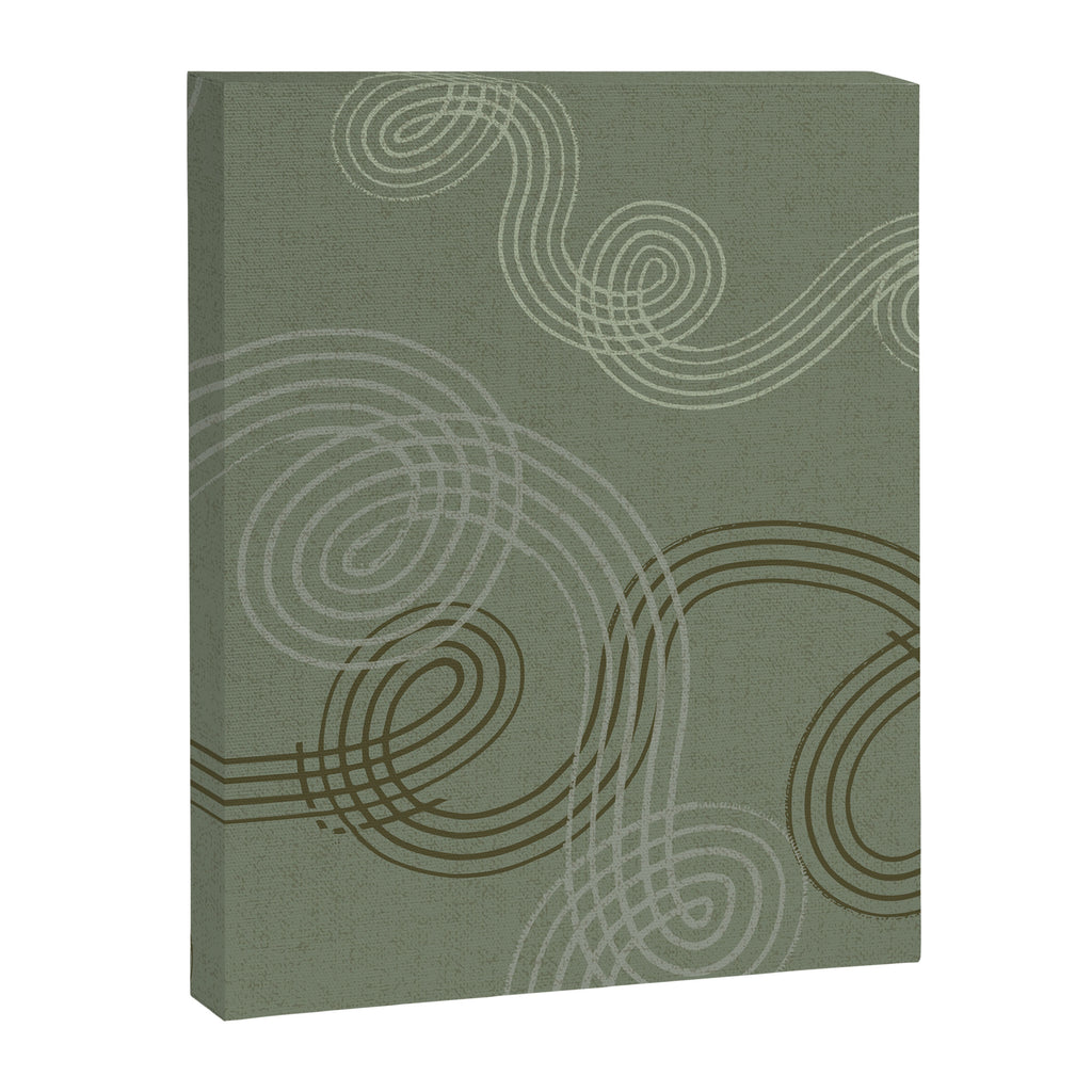 calming essentials loops sage green Canvas Print Gallery Image 6