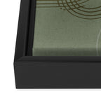 calming essentials loops sage green Framed Canvas Print Gallery Image 3