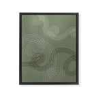 calming essentials loops sage green Framed Canvas Print Gallery Image 6
