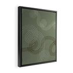 calming essentials loops sage green Framed Canvas Print Gallery Image 2
