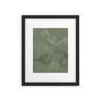 calming essentials loops sage green Framed Art Print Gallery Image 5