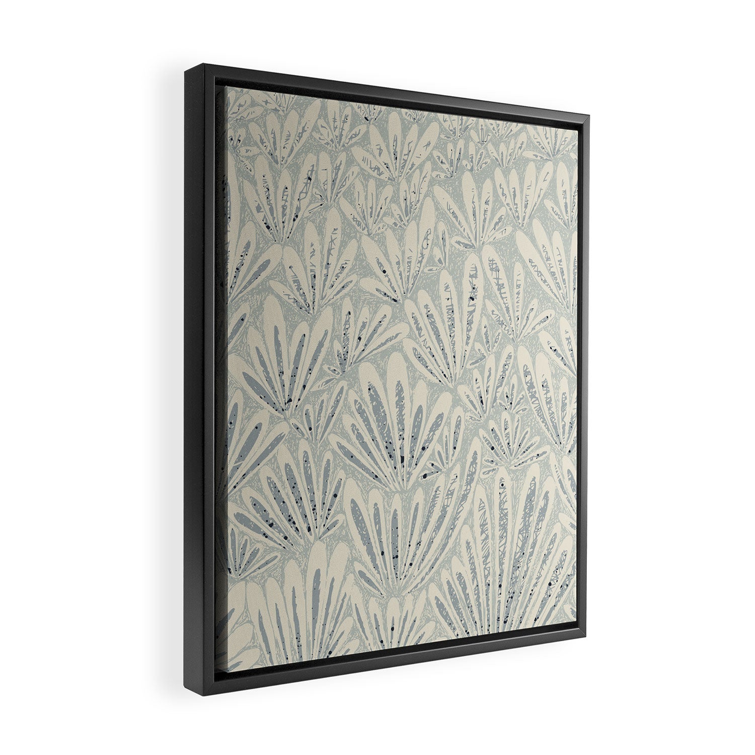 calming essentials meadow chalky blue Framed Canvas Print Gallery Image 2