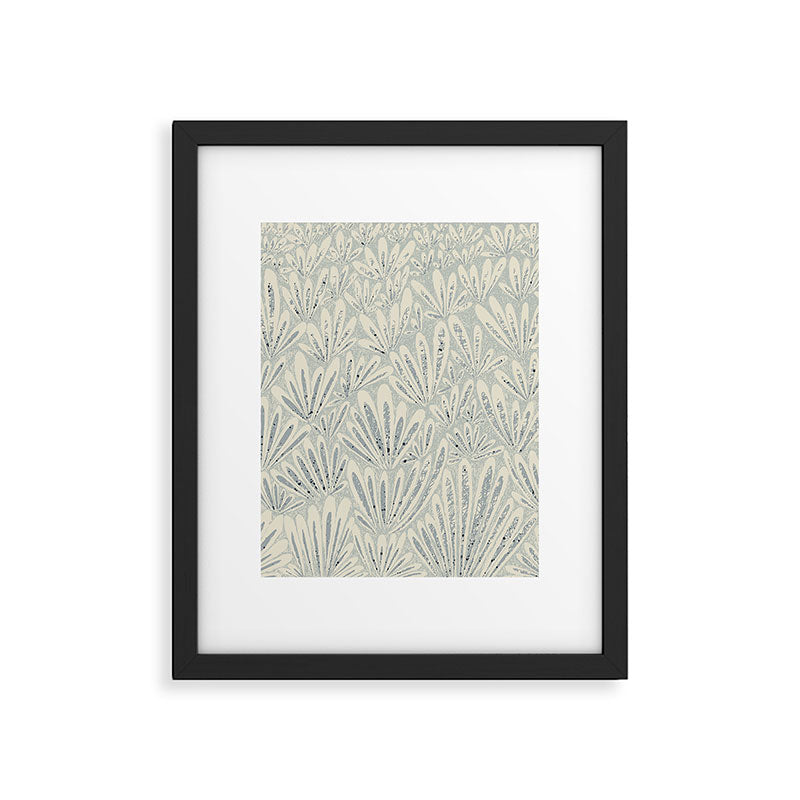 calming essentials meadow chalky blue Framed Art Print Gallery Image 5