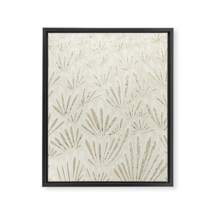 calming essentials meadow neutral white Framed Canvas Print Gallery Image 1