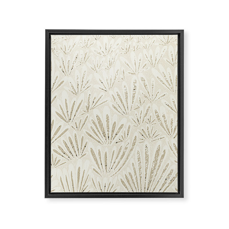 calming essentials meadow neutral white Framed Canvas Print Gallery Image 6