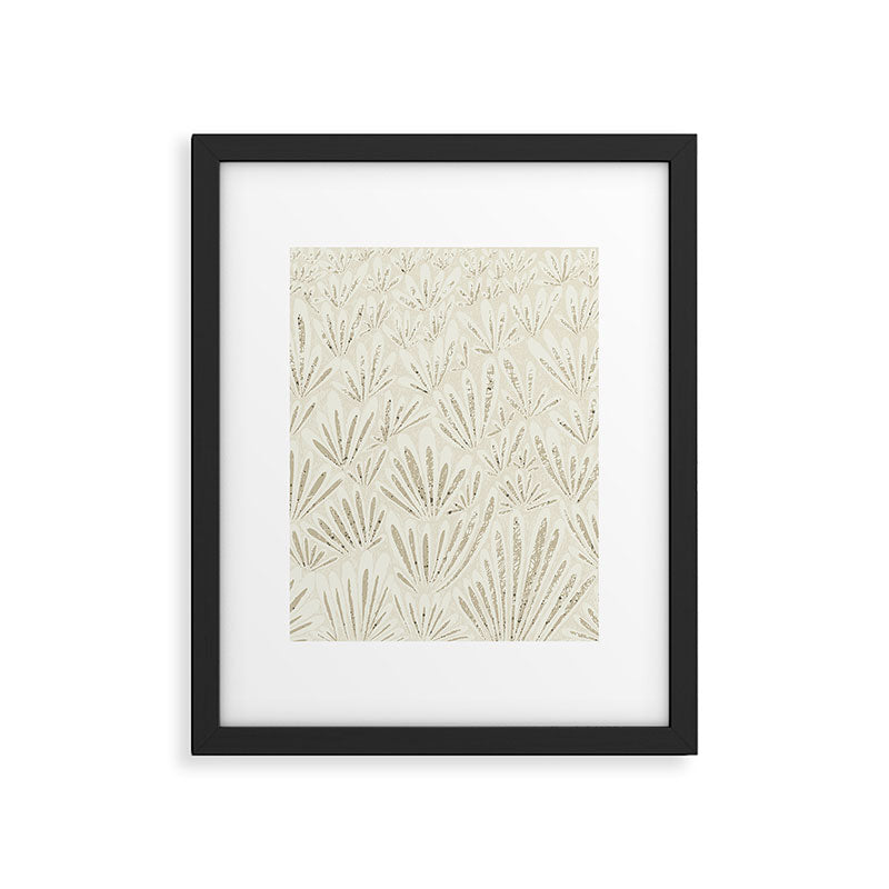 calming essentials meadow neutral white Framed Art Print Gallery Image 5