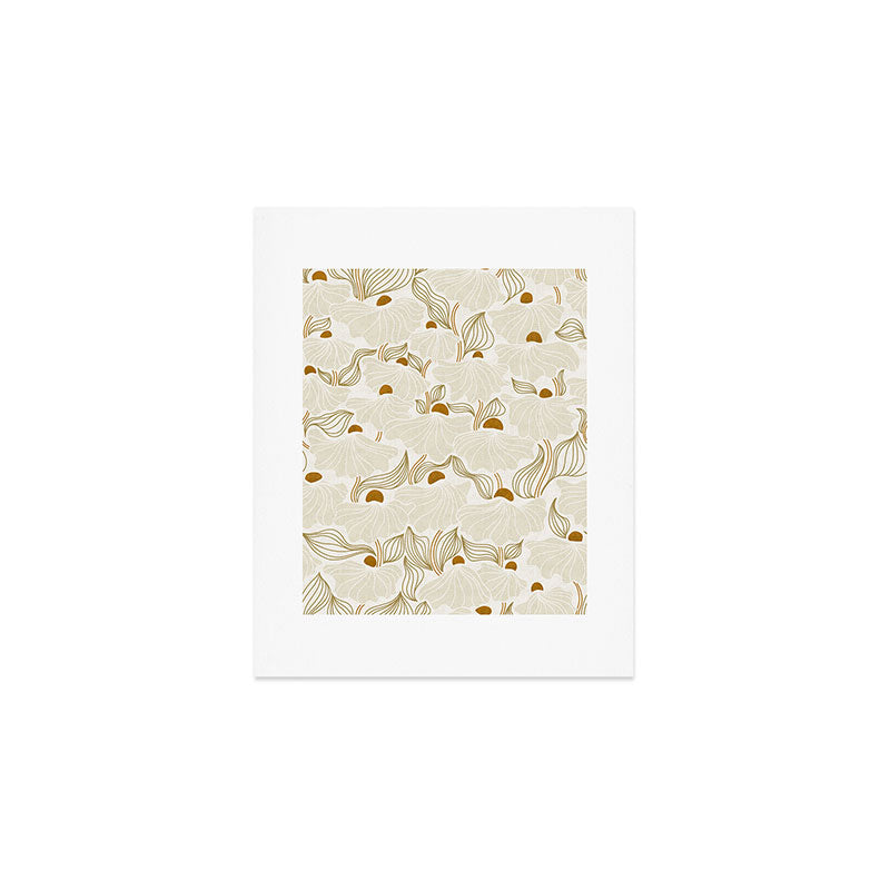 calming essentials Natural flow meadow ivory Art Print Gallery Image 1