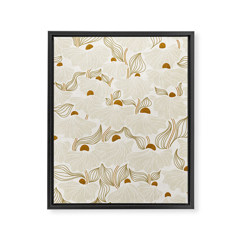 calming essentials Natural flow meadow ivory Framed Canvas Print Gallery Image 6