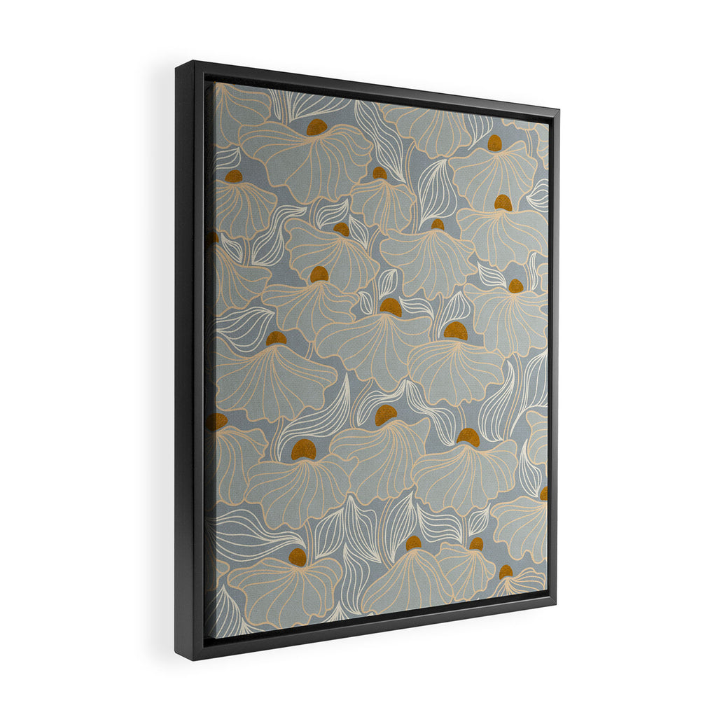 calming essentials Natural flow meadow misty Framed Canvas Print Gallery Image 2