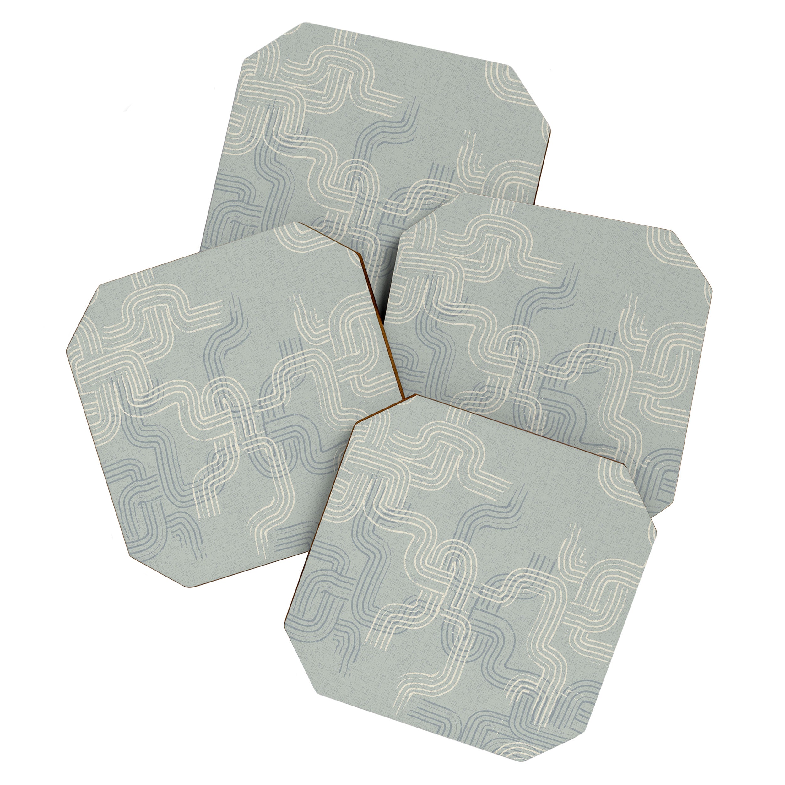 calming essentials traces concrete blue Coaster Gallery Image 1