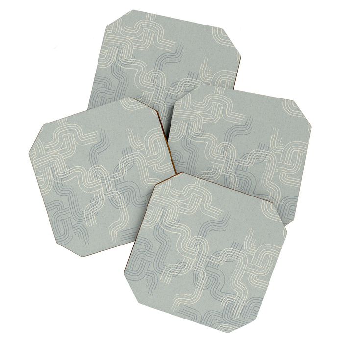 calming essentials traces concrete blue Coaster Gallery Image 1