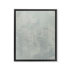 calming essentials traces concrete blue Framed Canvas Print Gallery Image 6