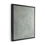 calming essentials traces concrete blue Framed Canvas Print Gallery Image 2