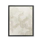 calming essentials traces neutral white Framed Canvas Print Gallery Image 6