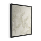calming essentials traces neutral white Framed Canvas Print Gallery Image 2