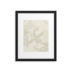 calming essentials traces neutral white Framed Art Print Gallery Image 5