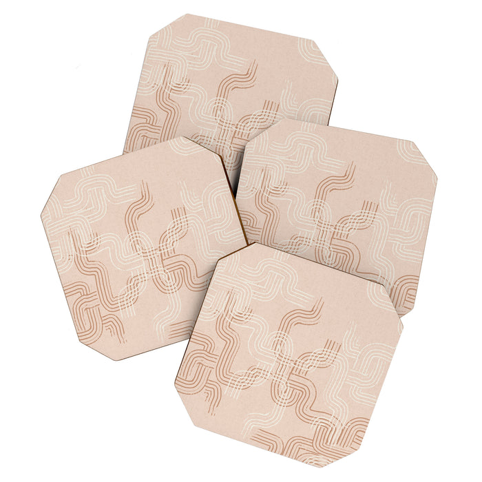 calming essentials traces pale mocha mousse Coaster Gallery Image 1