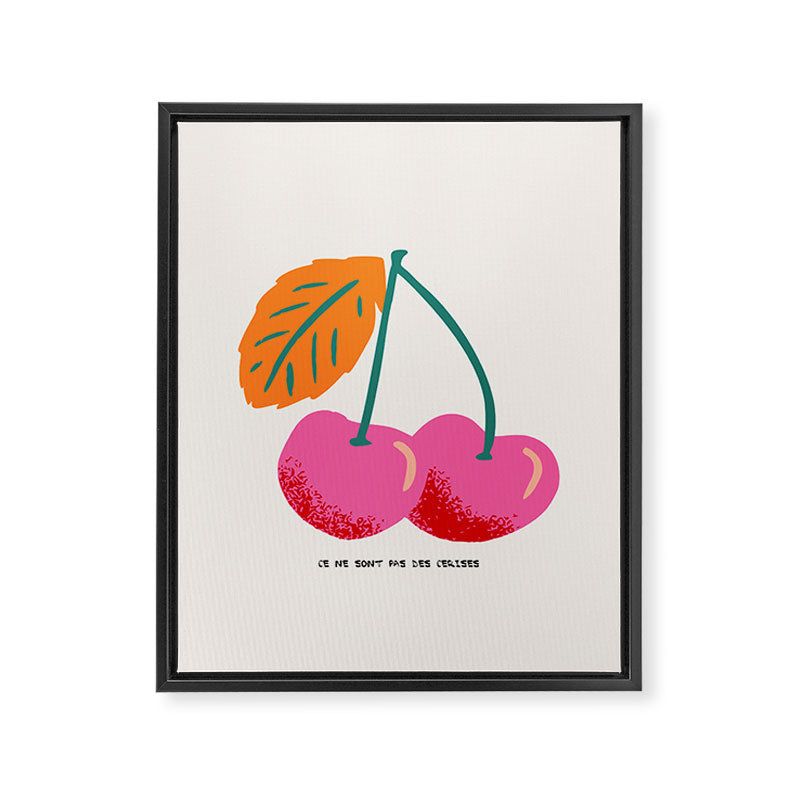 Ce ne sont pas des cerises Framed Canvas Print Gallery Image 6