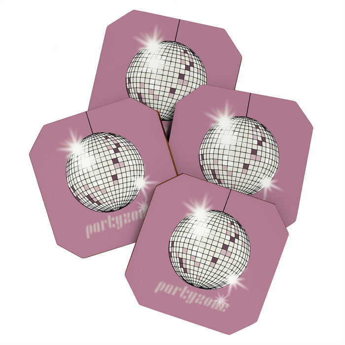 Celebrate the 80s Partyzone pink Coaster Gallery Image 1