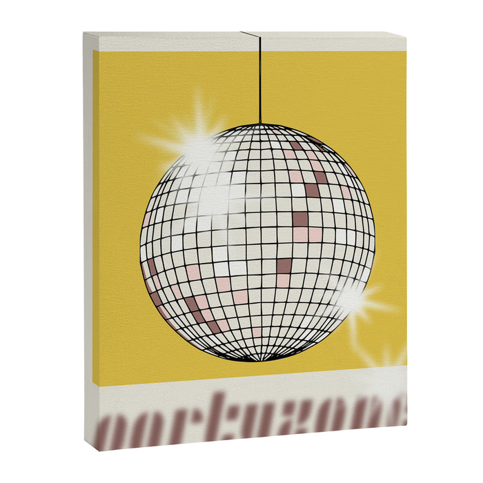 Celebrate the 80s Partyzone yellow Canvas Print Gallery Image 1