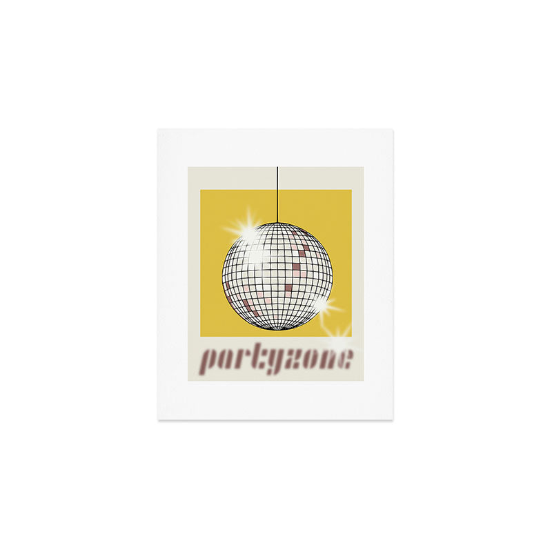 Celebrate the 80s Partyzone yellow Art Print Gallery Image 1