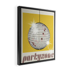 Celebrate the 80s Partyzone yellow Framed Canvas Print Gallery Image 2