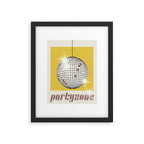 Celebrate the 80s Partyzone yellow Framed Art Print Gallery Image 4