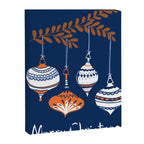 Cheerful little Christmas baubles blue Canvas Print Gallery Image 6