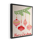 Cheerful little Christmas baubles Framed Canvas Print Gallery Image 2