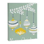 Cheerful little Christmas baubles mint Canvas Print Gallery Image 6