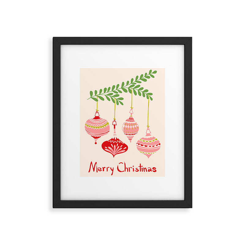 Cheerful little Christmas baubles Framed Art Print Gallery Image 5