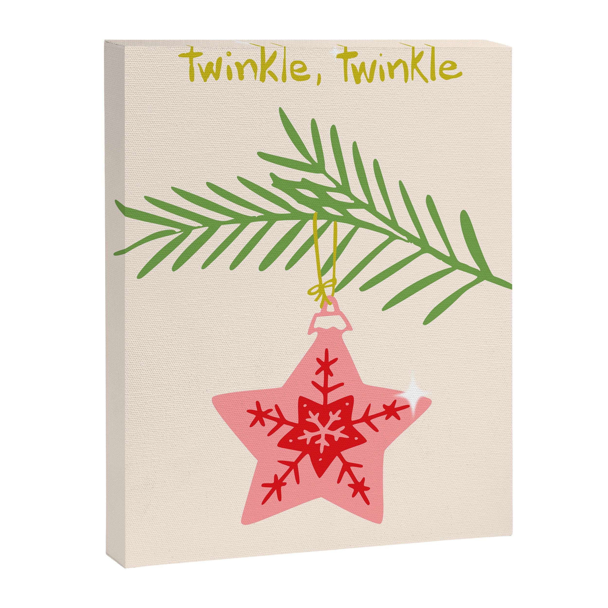 Cheerful twinkle Christmas star Canvas Print Gallery Image 6