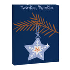 Cheerful twinkle Christmas star blue Canvas Print Gallery Image 6