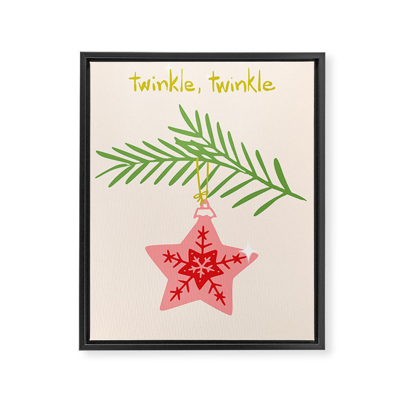 Cheerful twinkle Christmas star Framed Canvas Print Gallery Image 6