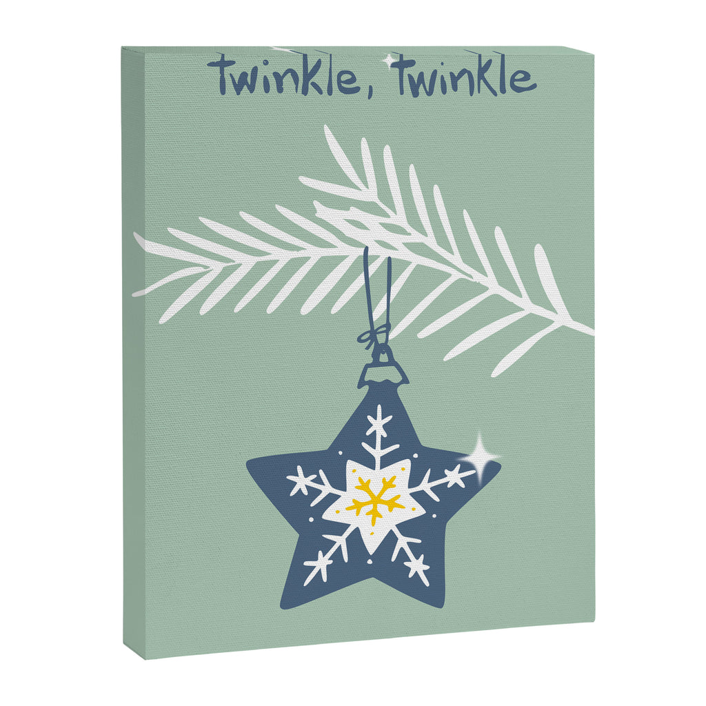 Cheerful twinkle Christmas star mint Canvas Print Gallery Image 8