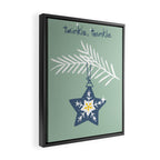 Cheerful twinkle Christmas star mint Framed Canvas Print Gallery Image 2