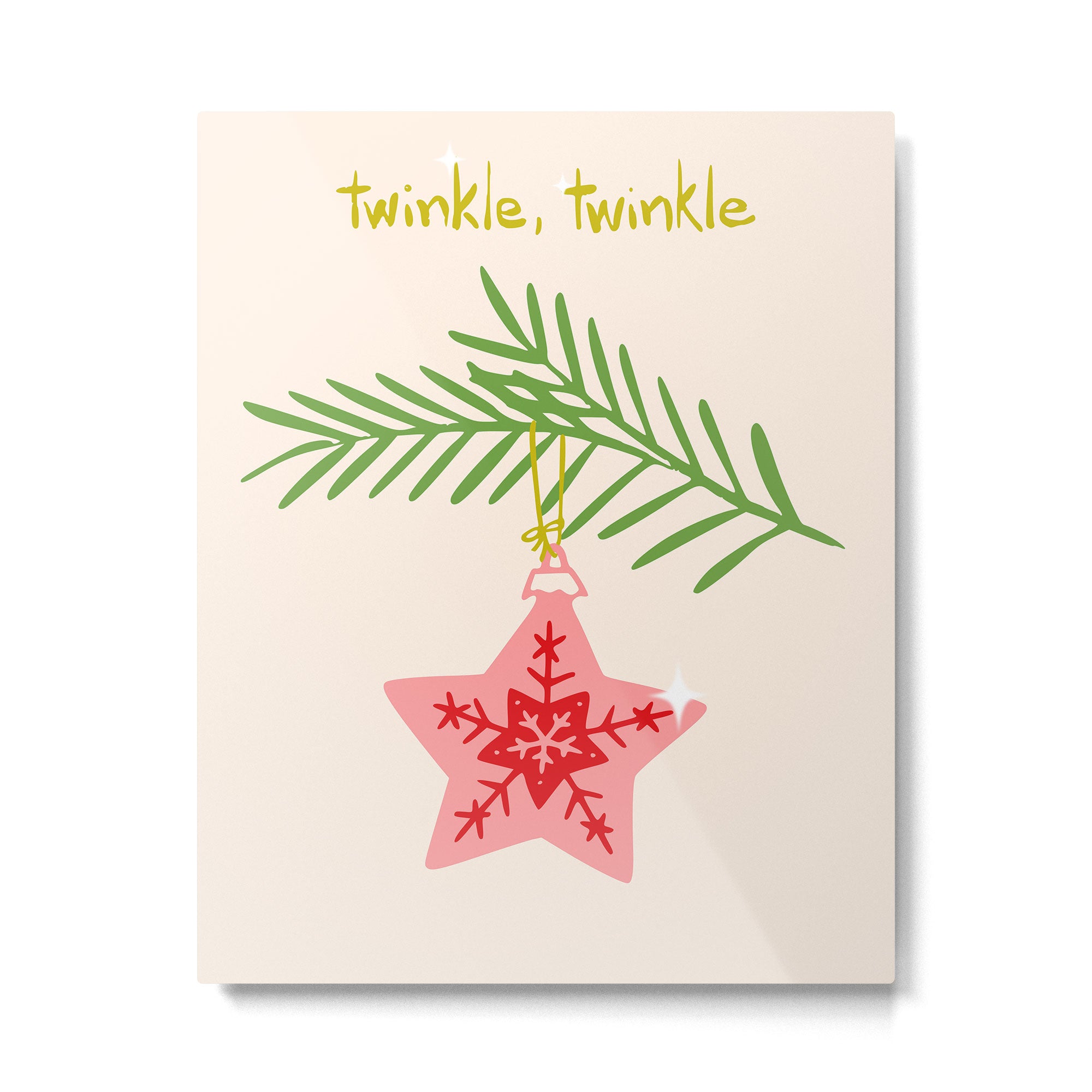 Cheerful twinkle Christmas star Metal Print Gallery Image 4