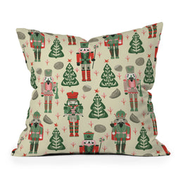 Festive Nutcracker Pattern Throw Pillow Gallery Image 6