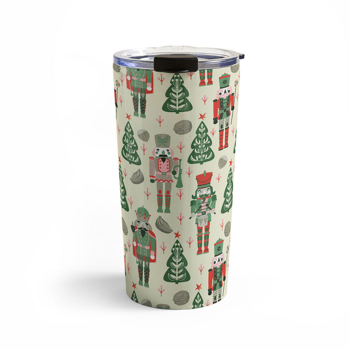 Festive Nutcracker Pattern Travel Mug Gallery Image 1