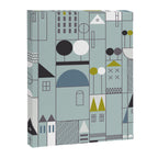 City life blocks blue teal Canvas Print Gallery Image 6