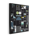 City life blocks moonless night Framed Canvas Print Gallery Image 2
