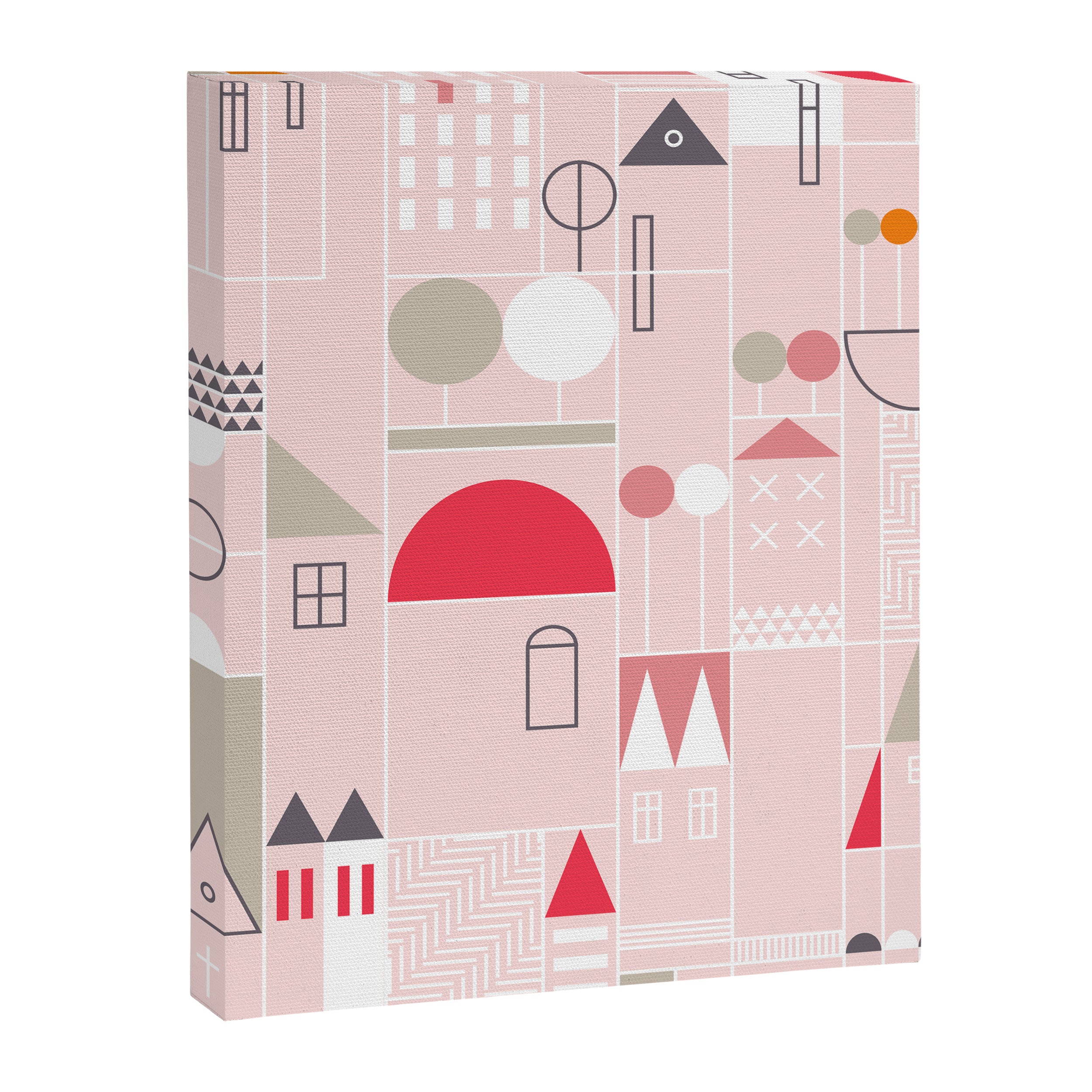 City life blocks pearl pink Canvas Print Gallery Image 6