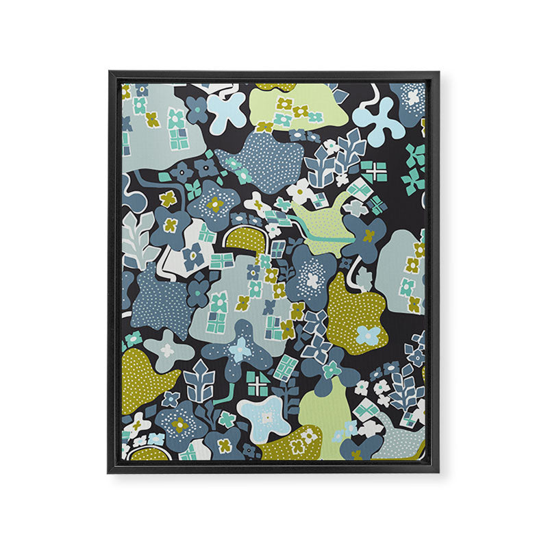 City life botanical park moonless night Framed Canvas Print Gallery Image 6