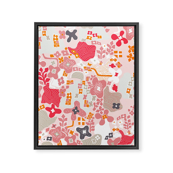City life botanical park pearl pink Framed Canvas Print Gallery Image 1