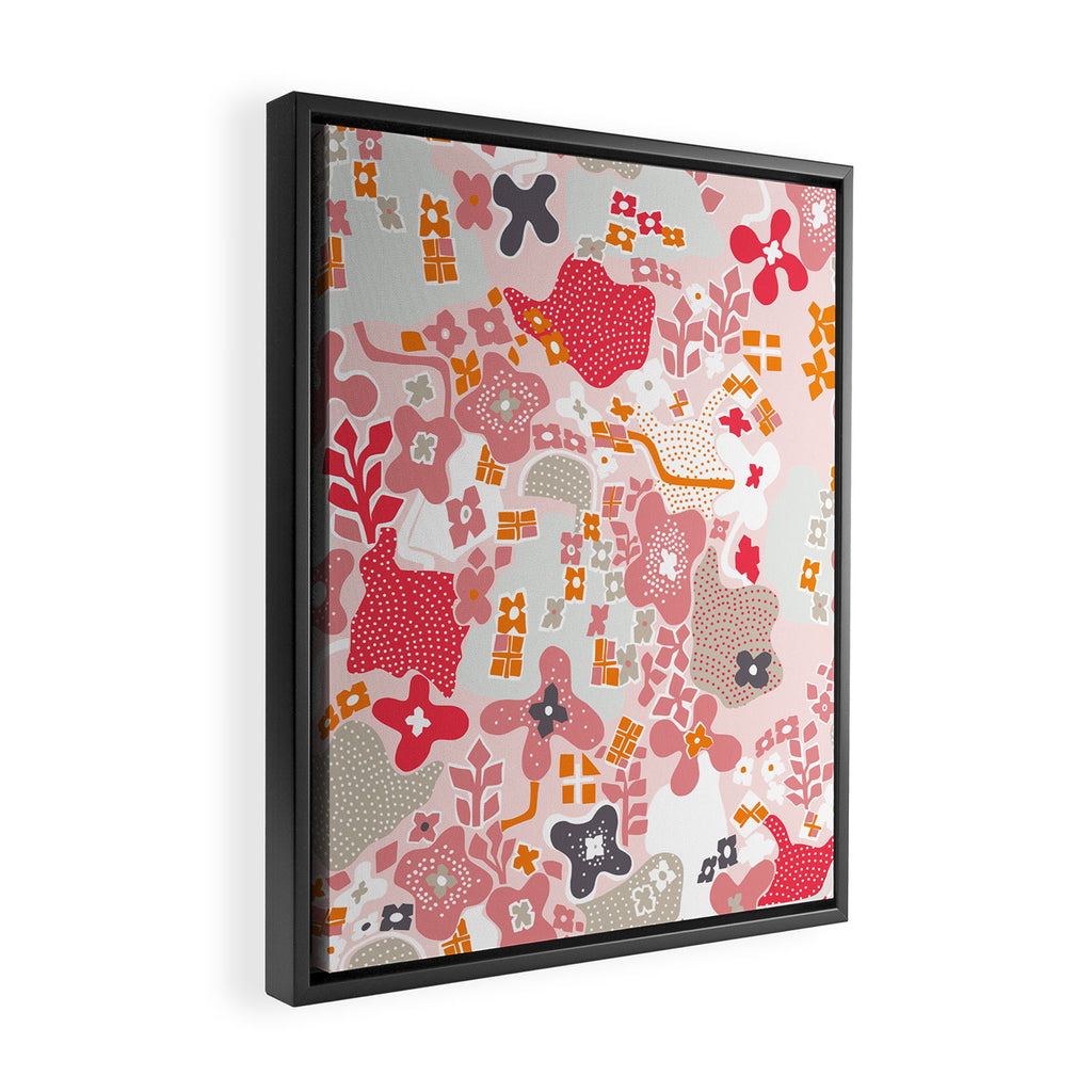 City life botanical park pearl pink Framed Canvas Print Gallery Image 2