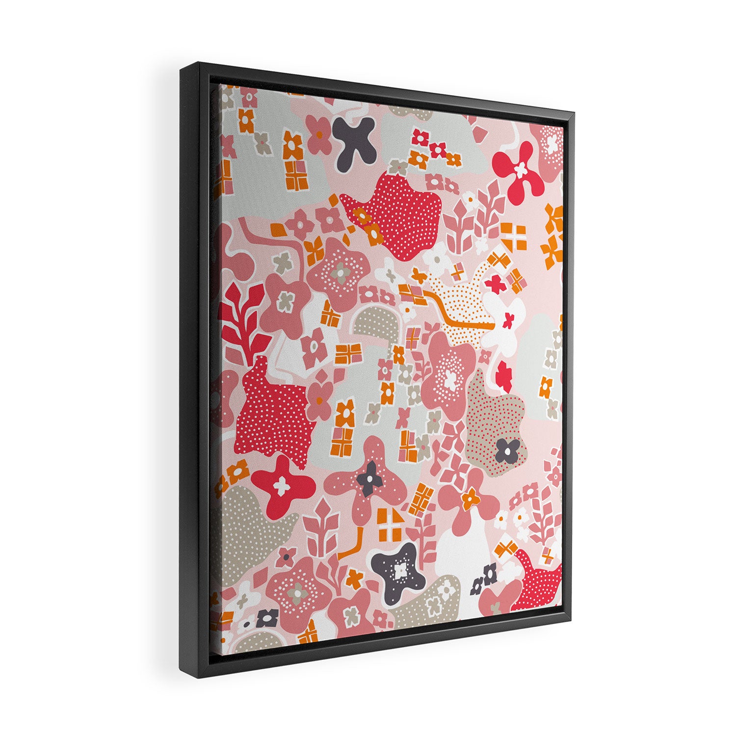 City life botanical park pearl pink Framed Canvas Print Gallery Image 2