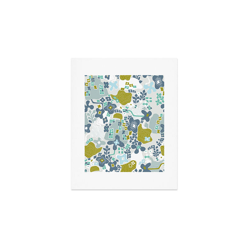City life botanical park soft grey Art Print Gallery Image 1