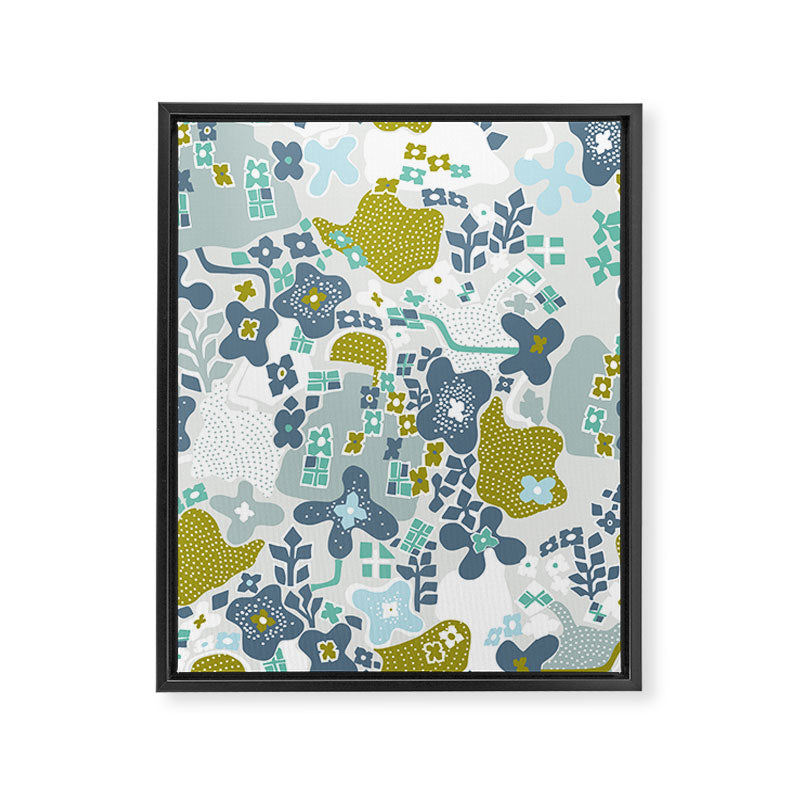 City life botanical park soft grey Framed Canvas Print Gallery Image 6